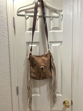 Genuine Leather, Fringe Crossbody Bag